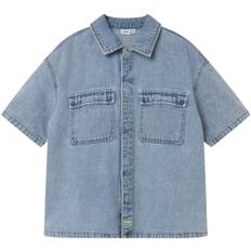 Name It Nkmhalf DNM Boxy 1/2 Shirt 6999iy Dam Skjortor Stl. 116 - Från Magasin - Blå (116)