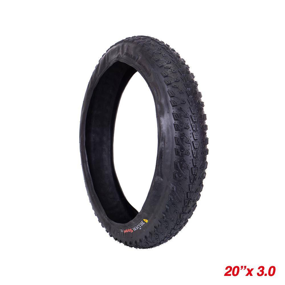 20 x 3.0 tums Fatbike-däck Gummi Cykel Vikbara Däck Snö Strand Cykel Ersättningsdäck svart