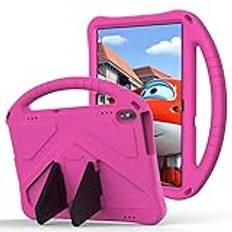 Skyddsfodral kompatibelt med Lenovo Tab M10 HD 10,1 tum TB-X505F/Tab M10 TB-X505F, lätt ärm med stativ, handtag och rem, stöttåligt skyddsfodral (rosenröd)