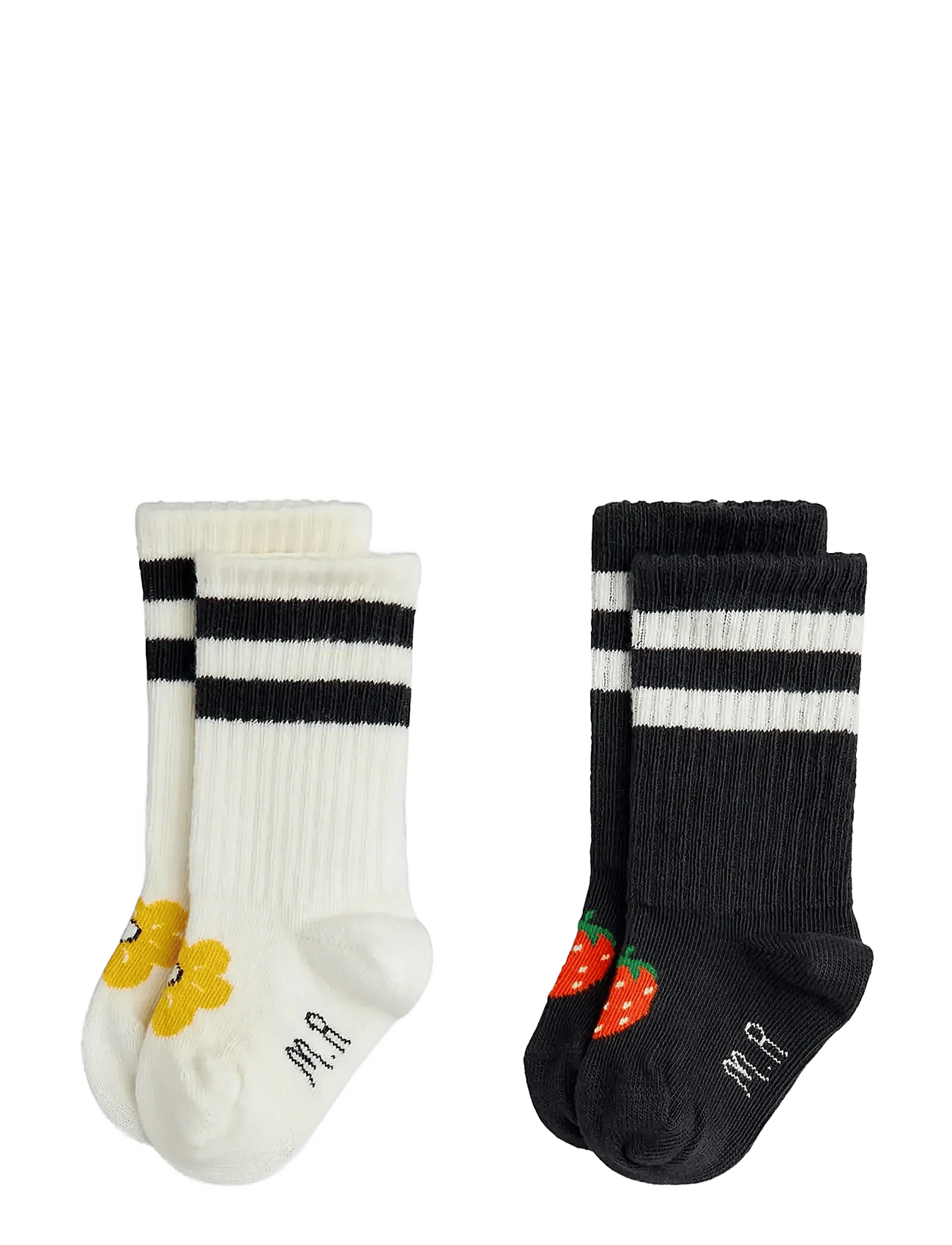 MINI RODINI Strawberry 2-Pack Baby Socks | Multi/patterned | 20/23