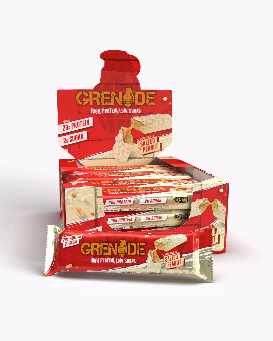 GRENADE PROTEIN BAR 12 x 60 g -White Chocolate Salted Peanut