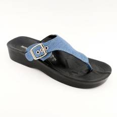 Sandaler Aerosoft model Light Blue Canvas m/tåsplit - 36