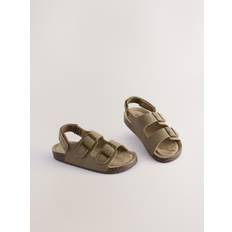 Next Neutral Wide Fit (G) Double Buckle Cushioned Footbed Sandals