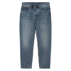 Carhartt Wip, Jeans , Herre, Blå, W30, Denim, Mørk Vasket Newel Pant Denim Jeans