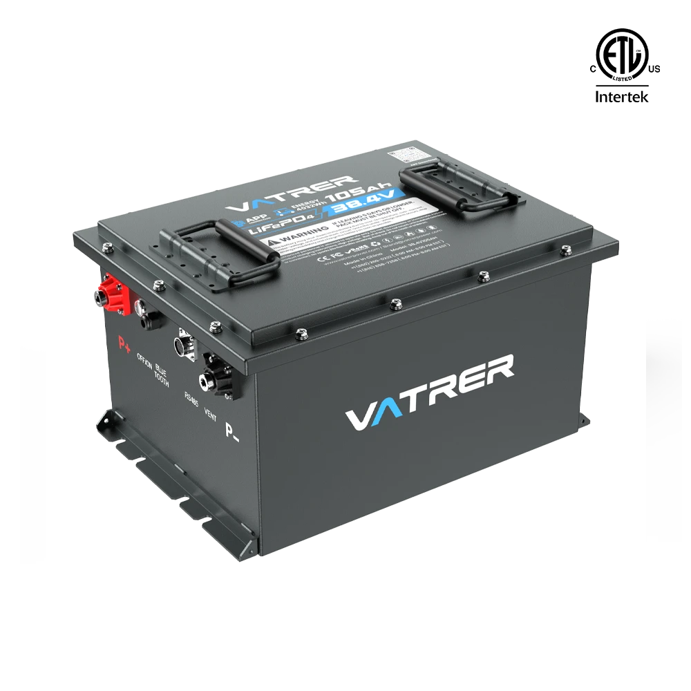 【UL 2271】Vatrer 36V 105Ah Club Car Lithium Battery for Longer Range and Easier Lead-Acid Replacement - 4 PACK