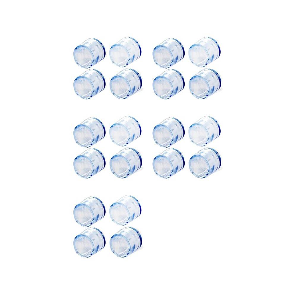 20Pcs Transparent Rubber Furniture Table Chair Leg Floor Feet Cap Cover Protector 15mm