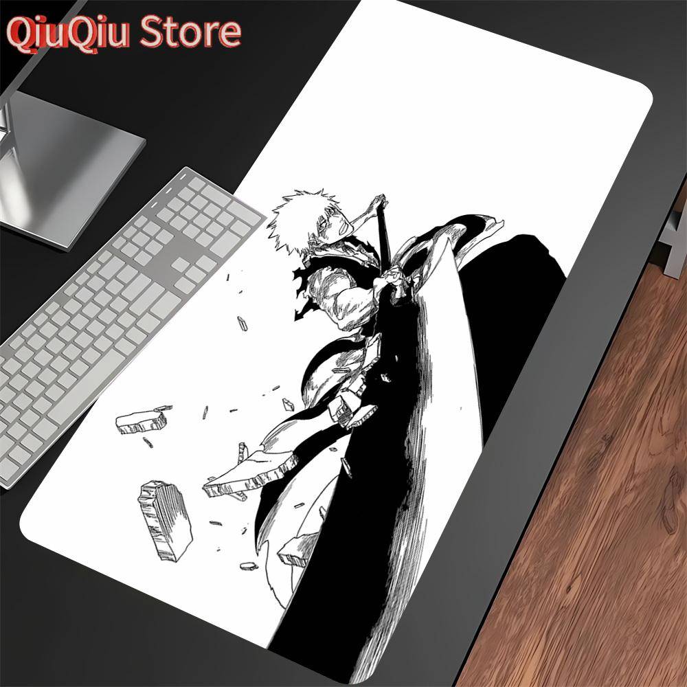 White Mouse Pad Anime Large Mousepad Bleach Manga Panel Laptop Office Rubber Soft Table Mat Pc Keyboard Gaming NonSlip Carpet