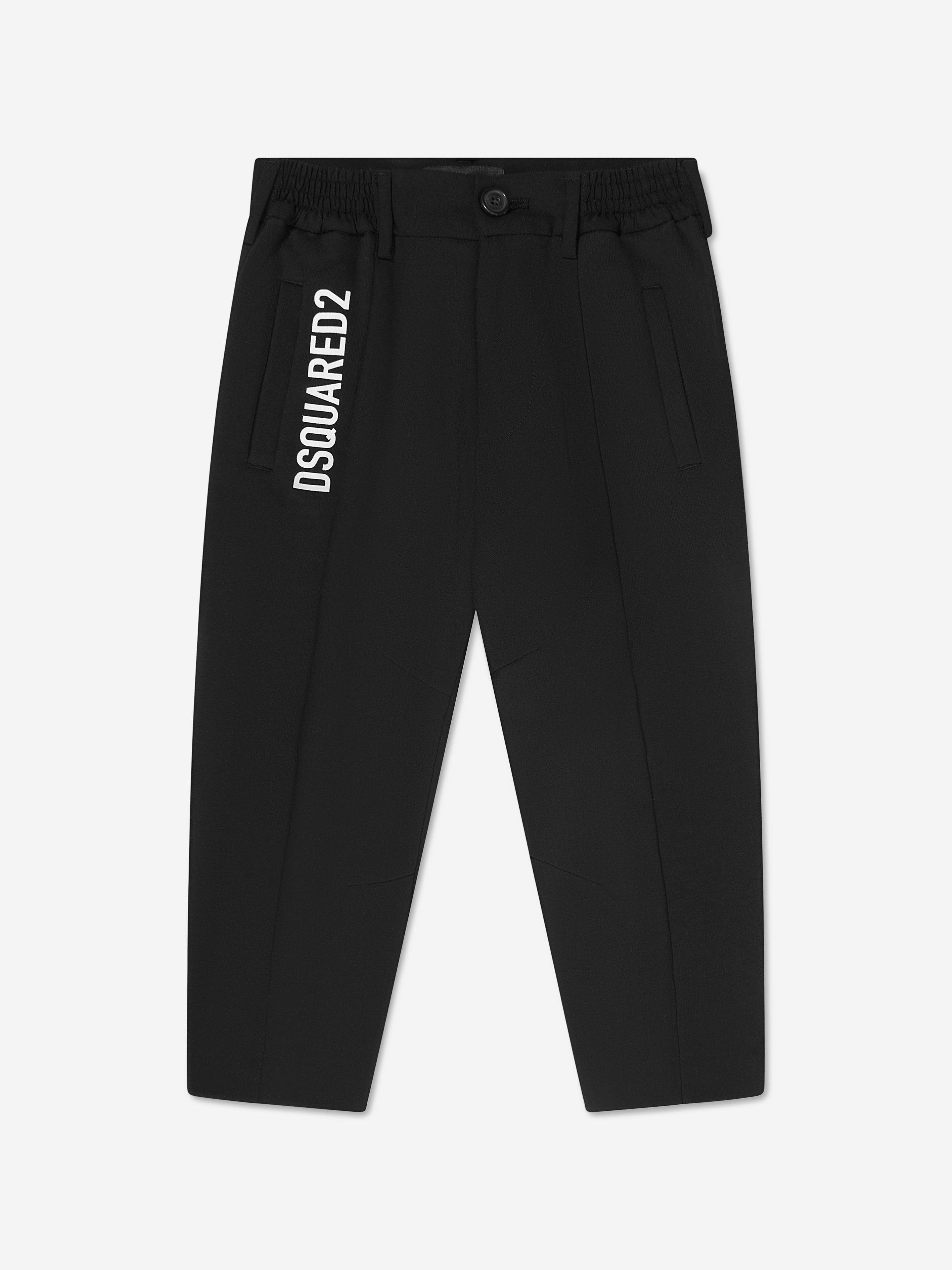 Dsquared2 Boys Logo Print Trousers - Black / 16 Yrs (16 Yrs)
