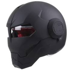 Iron Man Retro Motorcycle Full Helmet Personality Cool Transformers Flip-up Helm for Men Capacete Moto