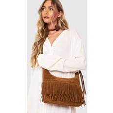Tygväska Med Fransar, Brown - ONE SIZE