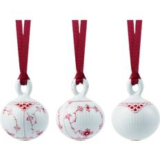 Royal Copenhagen Rød Julekugler, 3 stk. - 47 cm Julgranspynt Från Magasin (47 cm)