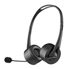 Darmlly -T490 BT V5.3 headset med mikrofon - monterade trådlösa HiFi-hörlurar handsfree samtalshörlurar för Call Center Office A