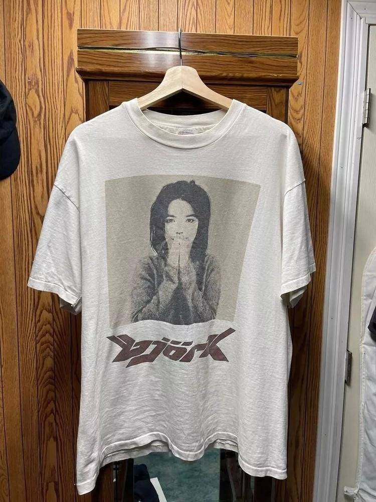 Vintage Björk 1993 Debut Vit Kortärmad Unisex T-shirt Återtryck S5XL Unisex T-shirt cm white