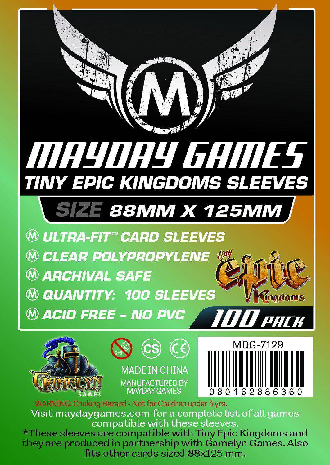 Mayday Games Standard-kvalitet kortlommer - 63,5x88mm - Standard Card Game (100 stk.).