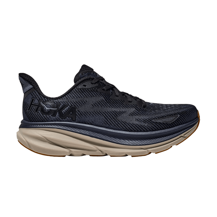 Hoka One One Clifton 9 Black Varsity Navy - UK 7