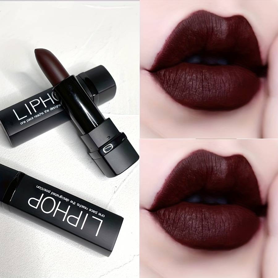 Halloween Goth Lipstick - Dark Matte Chocolate Brown And For A Spooky And Seductive Look Valentine's Day Gifts For Music Festival