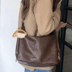 Väska Melad Vintage Axelväska För Dam, Ny Koreansk Modeväska Tote Med Stor Kapacitet Axelväska Tillbaka Till Skolan, Lärarpresent Idealisk Present, Ta - Brun