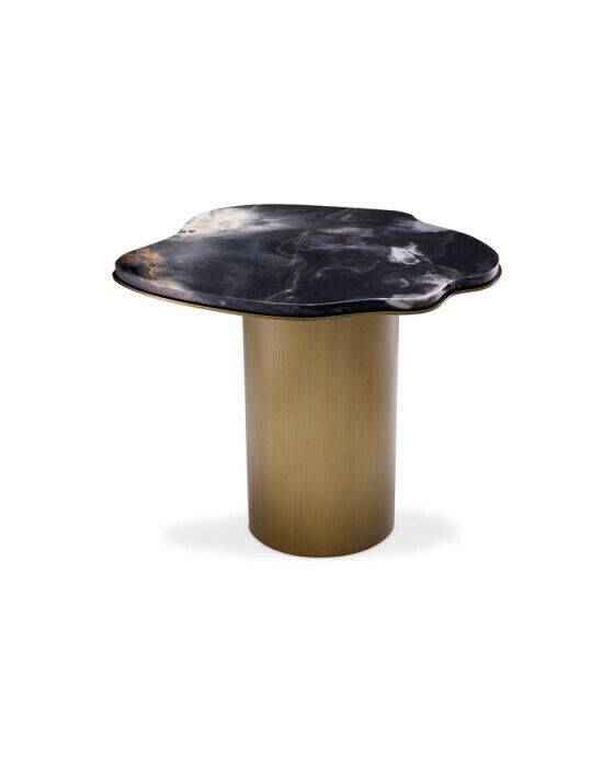 Eichholtz Shapiro sidobord black marble - Svart (L: 59,5 x B: 62 x H: 51 cm)