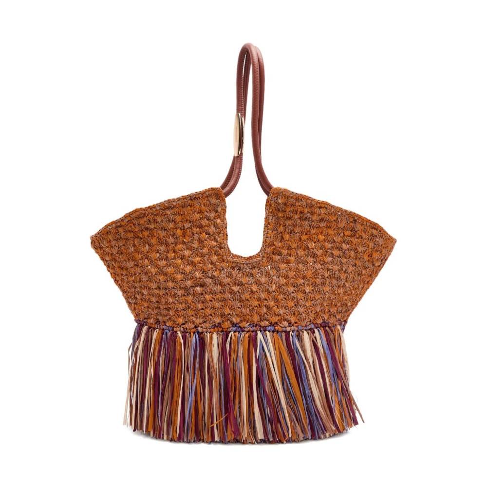 Zimmermann Goldentime Medium Fringe Tote - Tasker - Dame - Brun - ONE SIZE - Uld