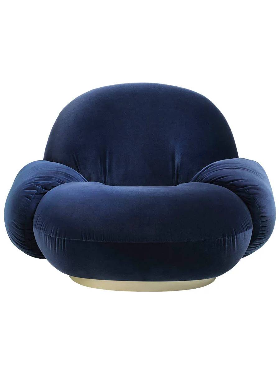 Pacha Lounge Chair w. Armrest, swivel, fra GUBI Prisgruppe 1 / Soft Black Semi Matt - Jacobsen Plus