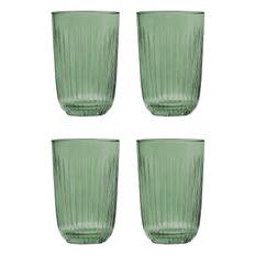 Hammershøi Vandglas 37 Cl Grøn 4 Stk. Home Tableware Glass Drinking Glass Green Kähler