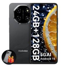 Blackview SHARK 6 5G 6.88 inch NFC Android 15 5G 8+16GB/128GB 120HZ Smartphone 8GB+128GB svart