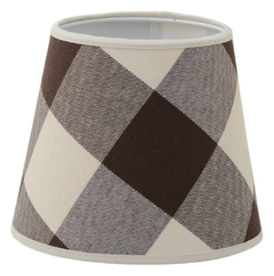 Squares Lampskärm Ø25cm Brun