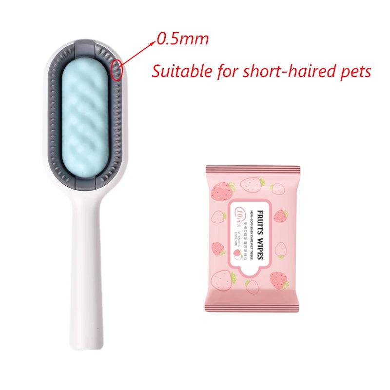 Double-Sided Pet Grooming Brush & Hair Removal Comb - 1st Green Short Set / As the pictures / SPC (As the pictures)