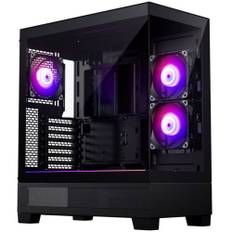 Phanteks Phanteks XT View Tempered Glass Windows, D-RGB - schwarz Midi-Tower Datorchassi GAMER, Hölje, Datorchassi Svart