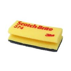 Rengöringssvamp Scotch-Brite med grepp 374 grön 70x150mm