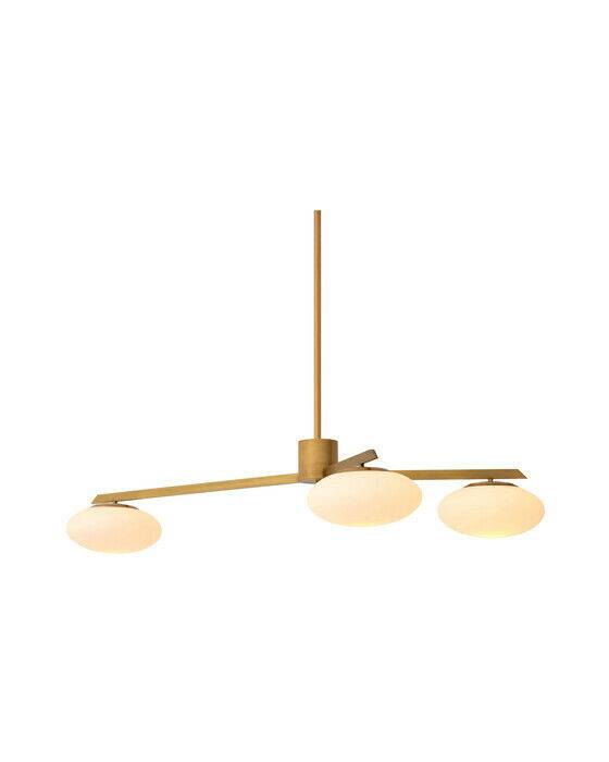 Eichholtz Evergreen takkrona antik mässing - Guld / Vit (L: 128,5 x B: 69,5 x H: 23,5 cm)