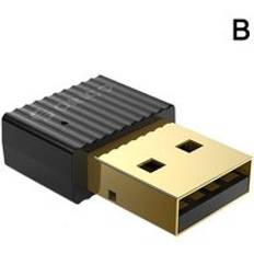 5.0 bluetooth adapter usb bluetooth dongle adapter 5.0 bluetooth musik ljudmottagare sändare för pc högtalare mus bärbar dator - Svart