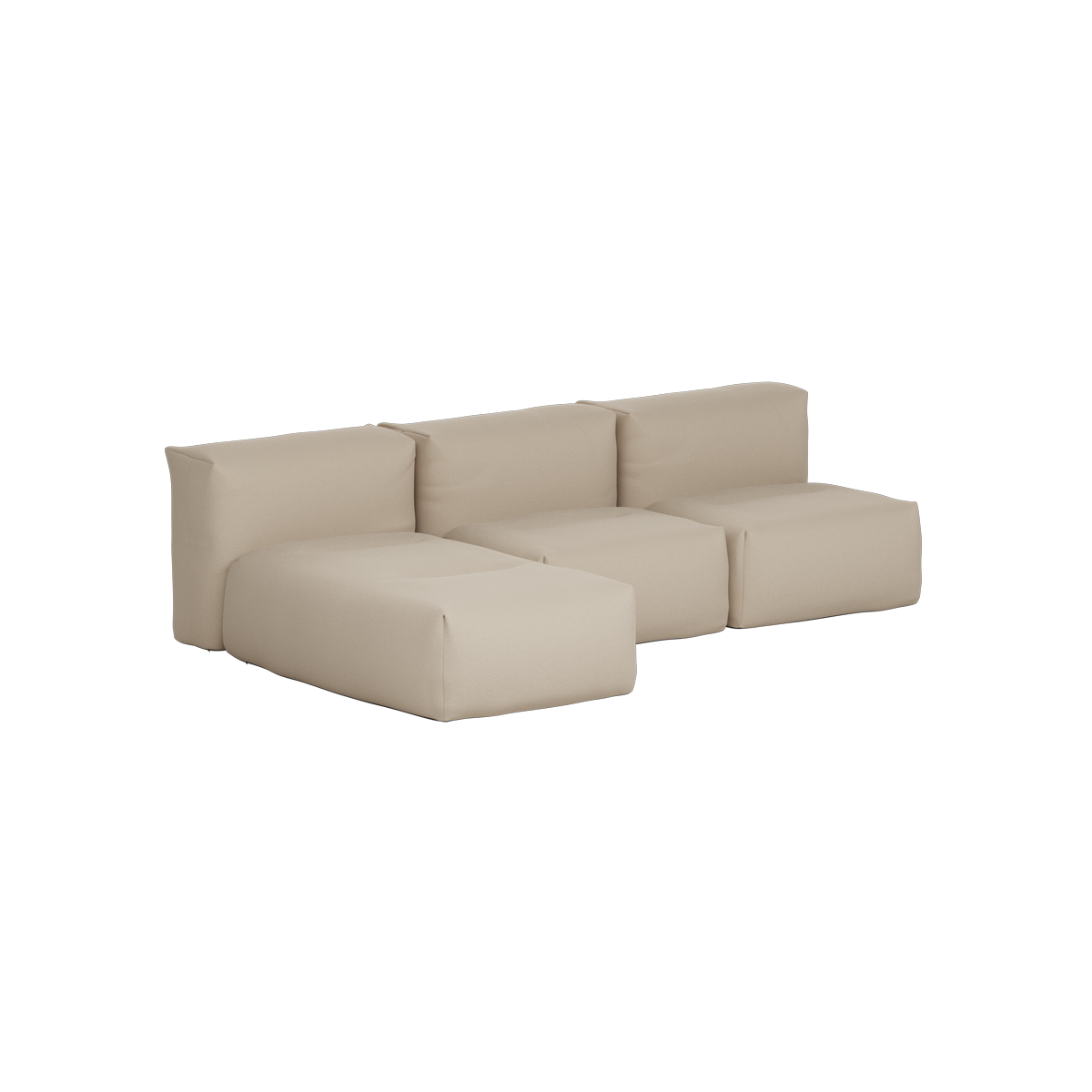 SACKit Soft Sofa Outdoor - 3 Seater w/ Lounger - Boucle Beige