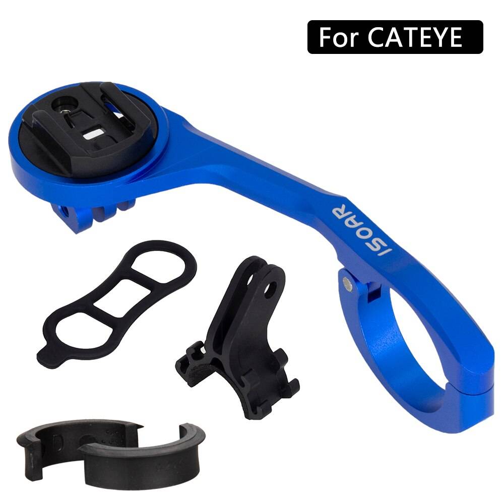 Cykeldator vägmätare trådlöst stöd utökad hållare camara fäste fäste hastighetsmätare styr för garmin wahoo bryton - Cateye blå ii