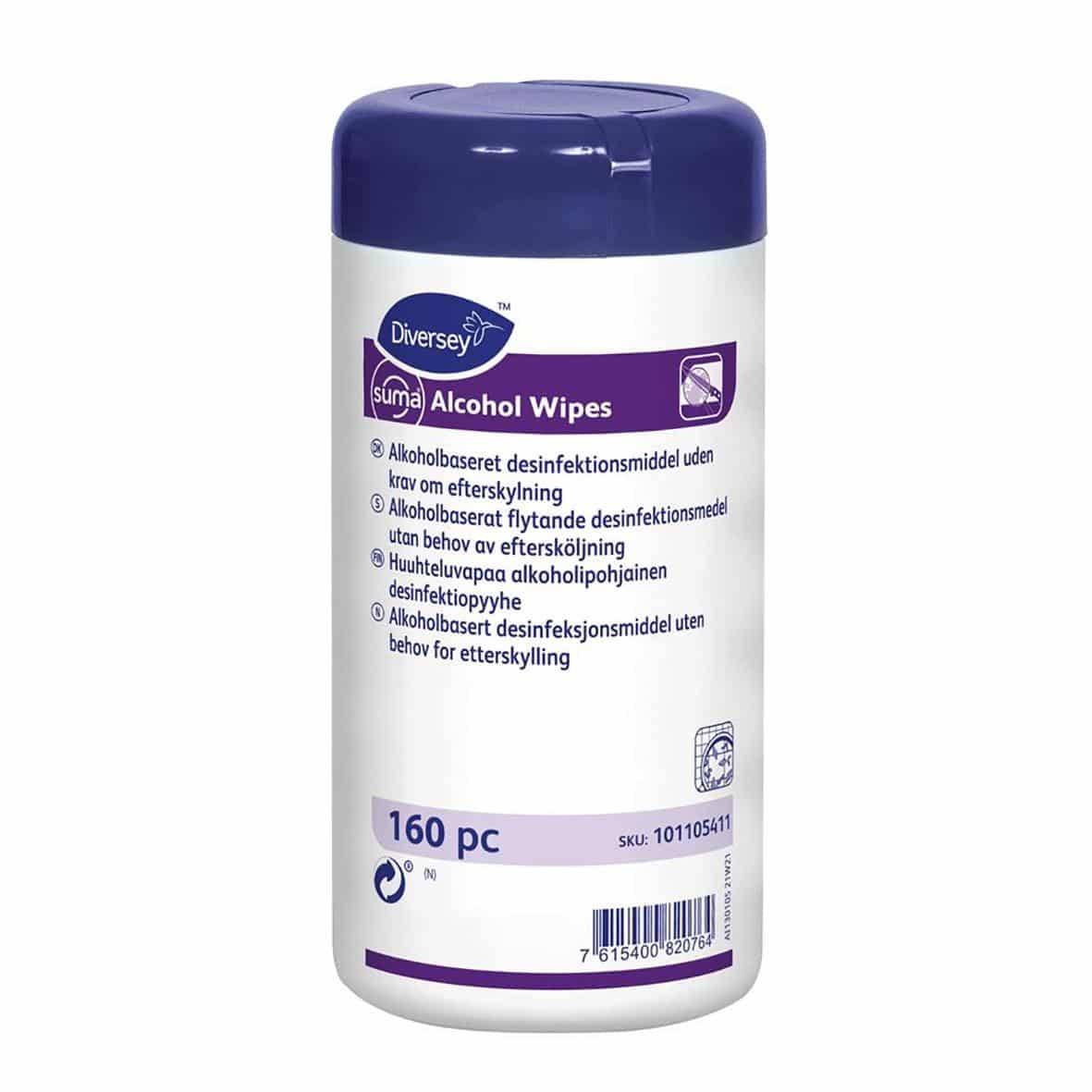 Ytdesinfektion Diversey Suma Servetter Alcohol Wipes 160/fp