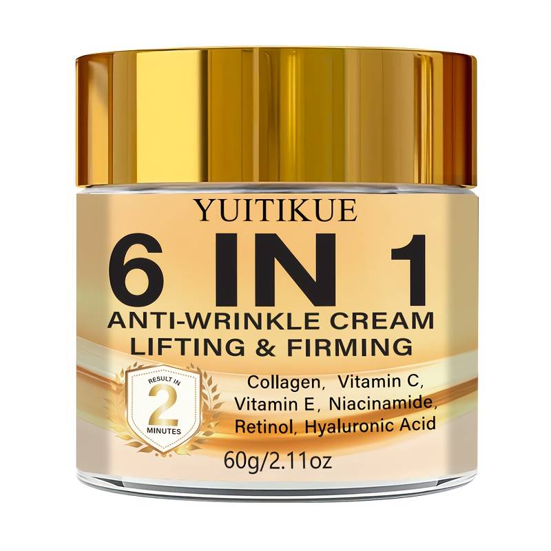 TEMU 6-in-1, 5-fold Firming And Lifting Cream Moisturizes, Dry Beige, Enhances And Elasticity, Skincare, Makes Beige Look , Contains Retinol, Hyaluronic Acid, Niacinamide, , Collagen, Non-greasy