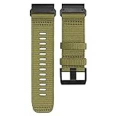 NEYENS QuickFit Nylonögla rem för Garmin Tactix 7 Pro Band för Quatix 7 7 x 6 5 3 Band 22 26 mm sport elastisk kanvas bälte armband, 26MM, Agat