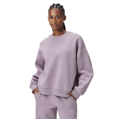 Stronger W Relaxed Cotton Sweatshirt Sweatshirts Lt Purple - XS