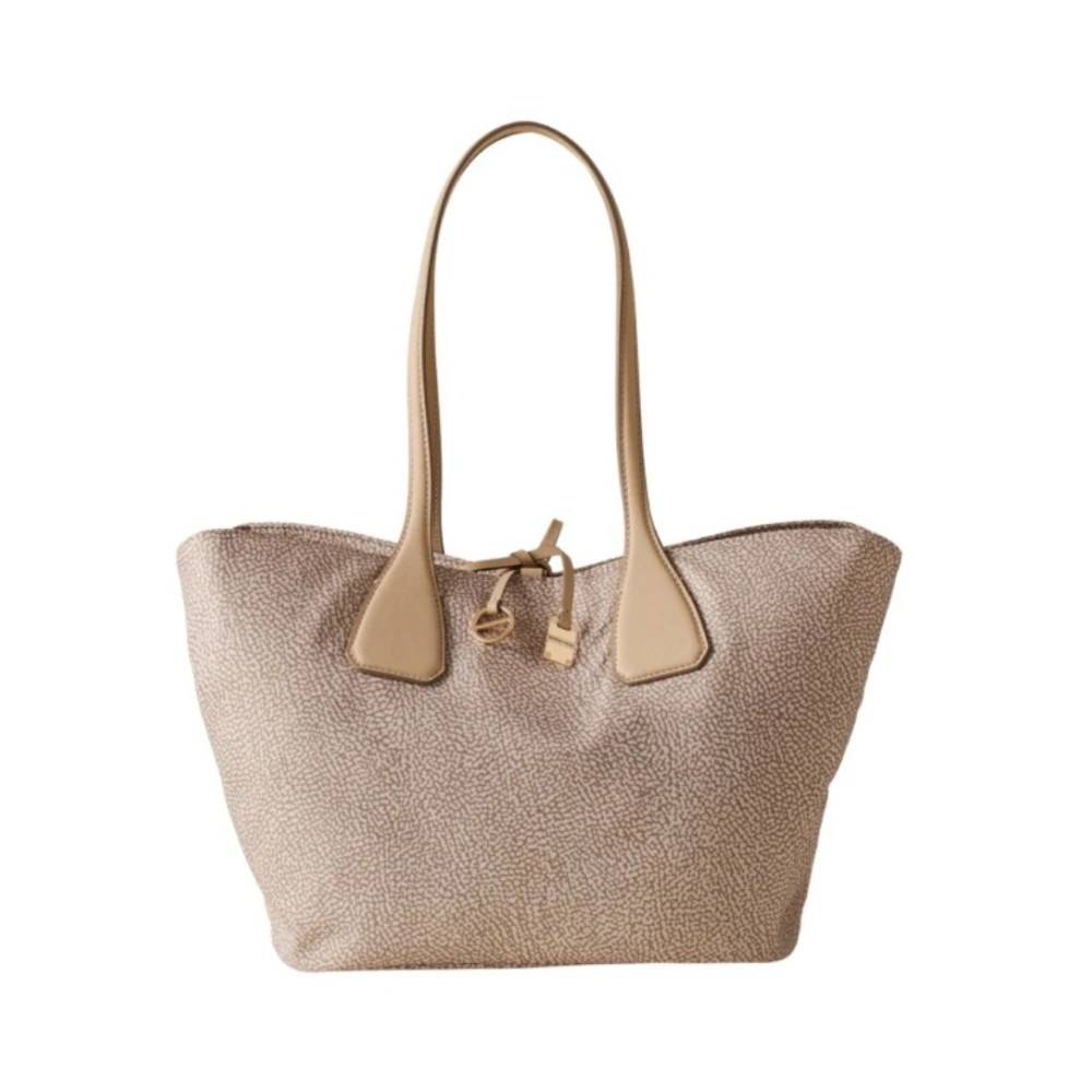 Borbonese Vis a Vis Shopping Bag - Tasker - Dame - Beige - ONE SIZE - Uld