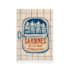 Lærredsbilleder Sardines de la Mer Lærred (50x70 cm - Sort Ramme)