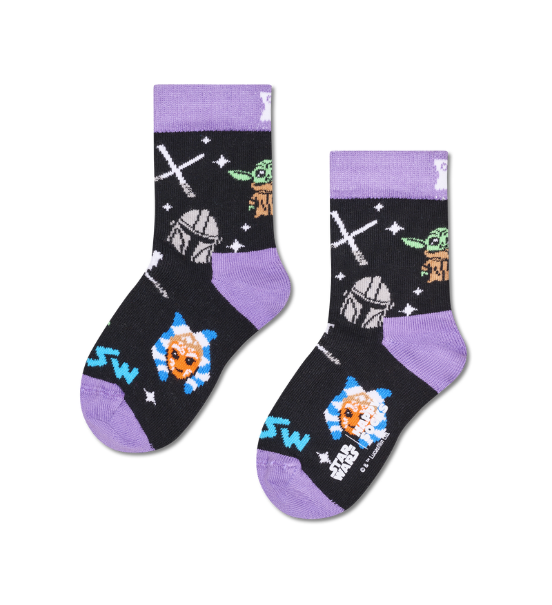 Kids STAR WARS™ Team Mando Sock - Black, White, Purple, Blue (4-6 Years)