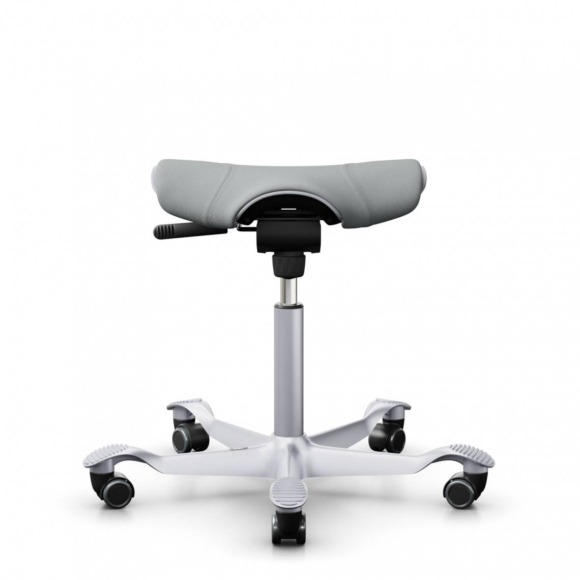 Sadelstol HÅG Capisco Puls 8002, Färg Grå, Underrede Silver, Liftomat 150 mm, Fotring Nej