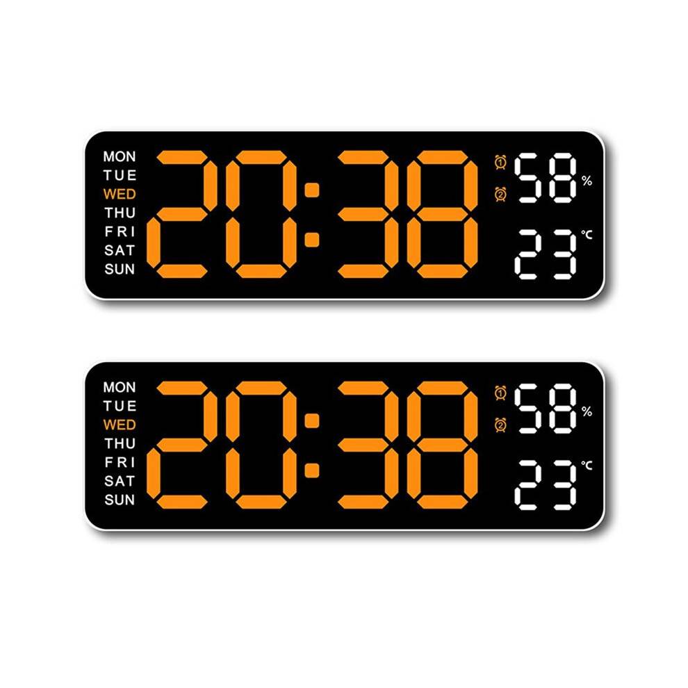 Electronic Clock Simple Multifunctional Clock Rectangular Large Font Alarm Clock Can Be Hung or Stood Clock A