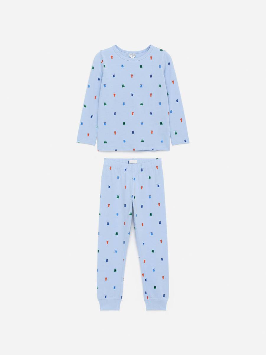 ARKET Jersey Pyjama Set -Blue, 110/116