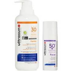 Ultrasun Family SPF30 400ml and Ultrasun Face SPF 50+ 50ml Bundle