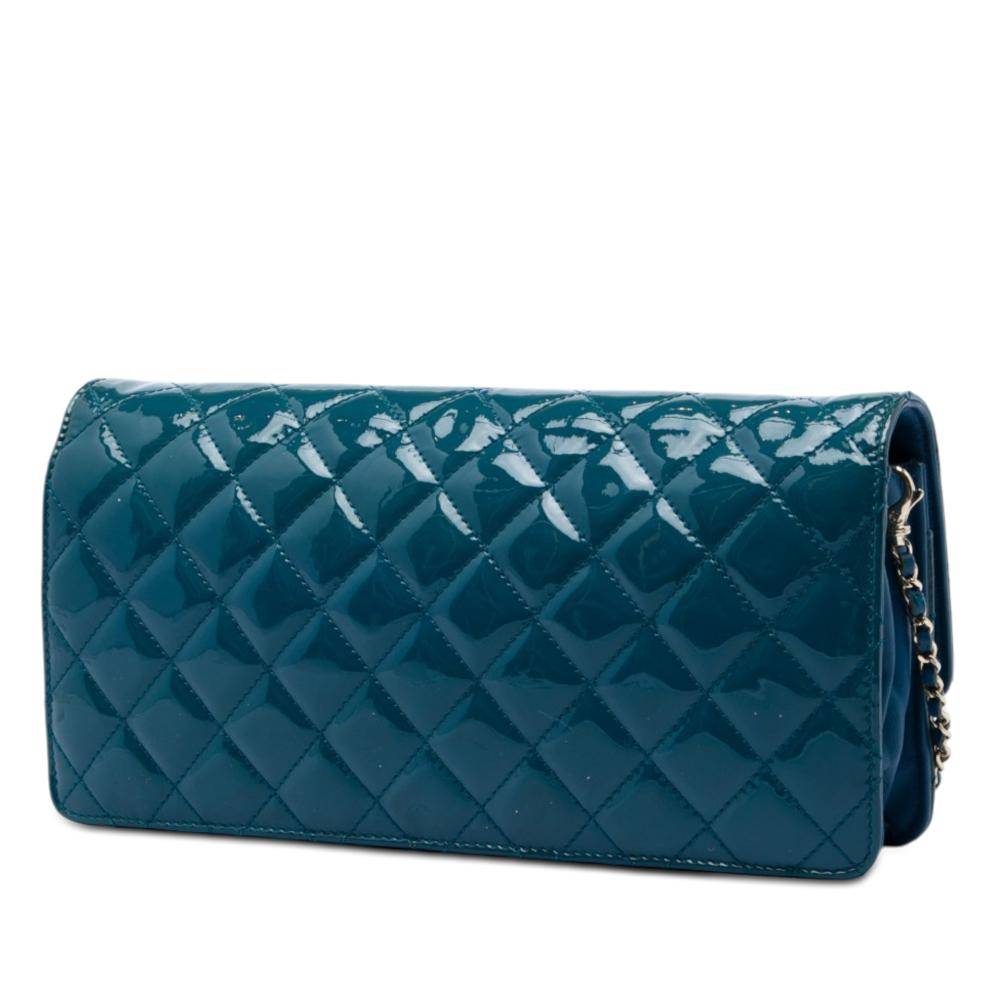 Chanel Vintage Chanel Flap Bag Stl. - Chanel Vintage Från Magasin - Blue (L 14cm x W 25.50cm x D 4cm)