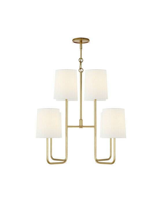 Go Lightly Chandelier Gilded/Linen Medium