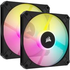 Corsair iCUE AF120 RGB SLIM - Gehäuselüfter - 120 mm - Schwarz (Packung mit 2)