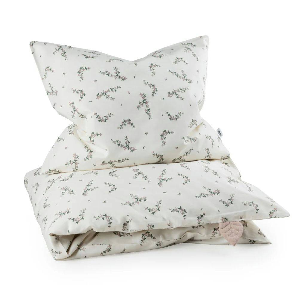 Sebra Percale Baby Sengetøj Powder Blossom