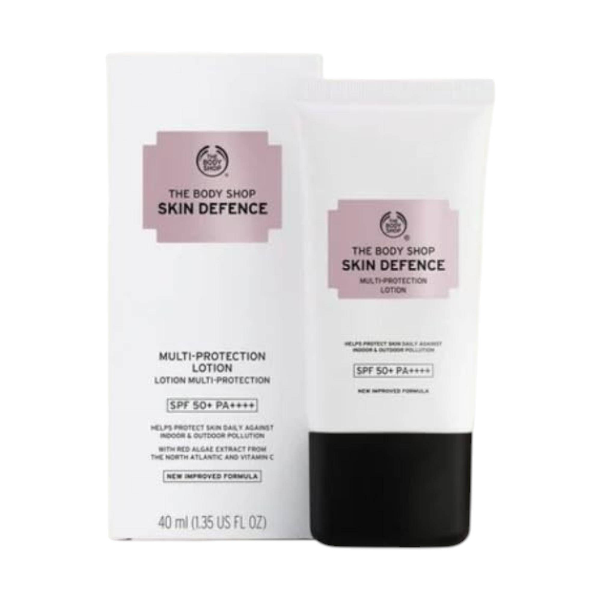 The Body Shop Skin Defence SPF 50 PA+++ Lätt Essens Solskydd 60 ml Multi Protection Daglig Ansiktssköld Vård white
